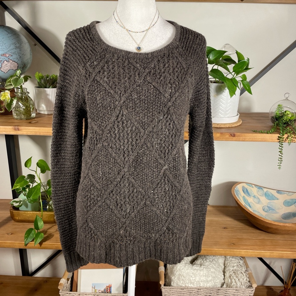 American Eagle Outfitters Women's Sweater - Dark Brown Size Small